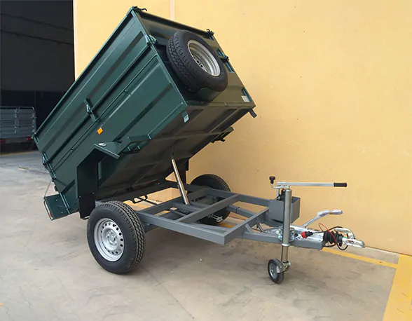 Remolque basculante hidráulico manual + freno de inercia 2.000 x 1.300 x 600 + 350 – Mma 750 kg - Imagen 4